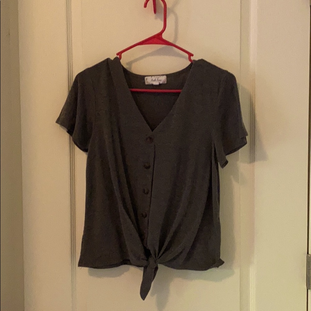 Tie front crop top